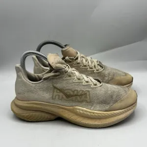 Hoka One One Mens Mach 6 Mens Size 4MD Beige Running Shoes Sneakers 1147790 OKB