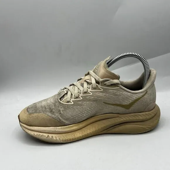 Hoka One One Mens Mach 6 Mens Size 4MD Beige Running Shoes Sneakers 1147790 OKB