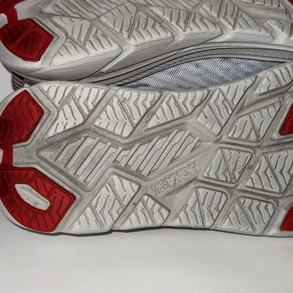 Hoka One One Rincon Gray Blue Red Running Shoes. Women’s size 8.5