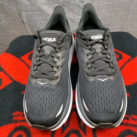 Hoka One One Womens Clifton 8 Sz 9B Running Shoes Black Sneakers 1119394