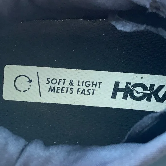 Hoka Rincon 3 Running Shoes Lightweight Cushioned Sneakers Black White Mens 8.5
