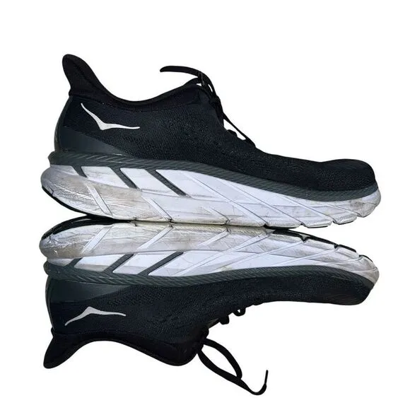 Hoka One One Shoes Womens Size 11 Clifton 7 Running Sneakers Shoes Black White