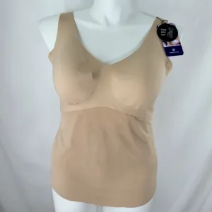 Honeylove Liftwear Tank Womens Size 2X Sand Beige Wide Straps Wireless NWT