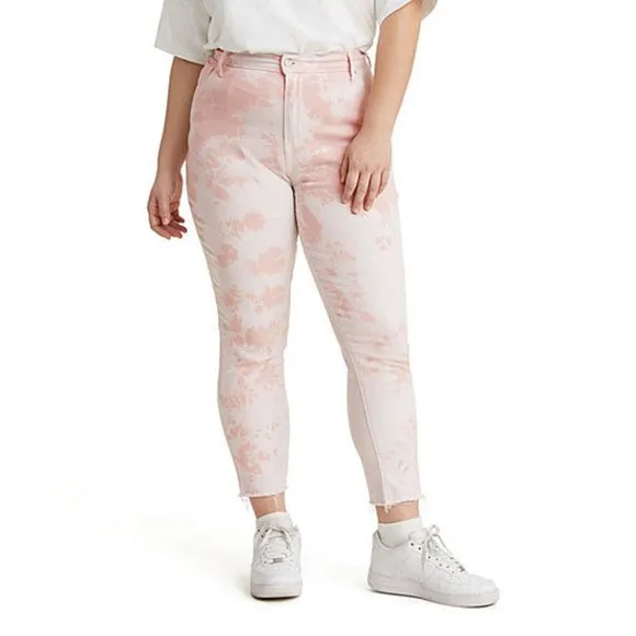 💙HP💙 Levi's High-Rise Rose Overdye Raw Hem Skinny Jeans 16W