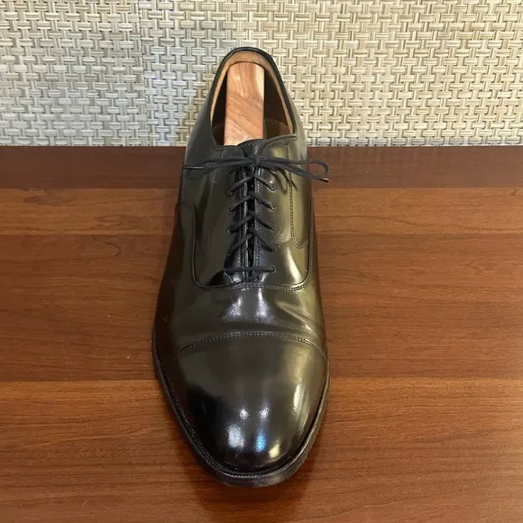 🌟HP🌟VTG 1990s Johnston &amp; Murphy Optima Melton Cap Toe Oxfords USA 10.5