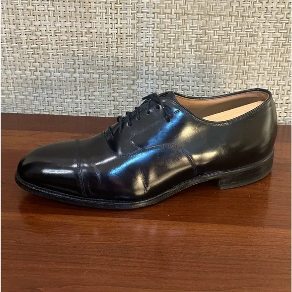 🌟HP🌟VTG 1990s Johnston &amp; Murphy Optima Melton Cap Toe Oxfords USA 10.5