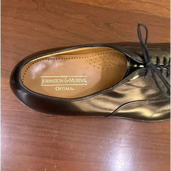 🌟HP🌟VTG 1990s Johnston &amp; Murphy Optima Melton Cap Toe Oxfords USA 10.5