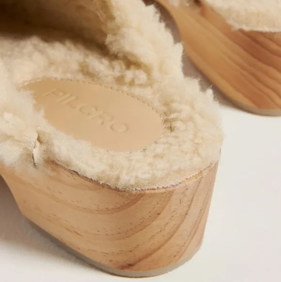 HTF Anthropologie Pilcro Shearling-Lined Clog