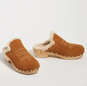HTF Anthropologie Pilcro Shearling-Lined Clog