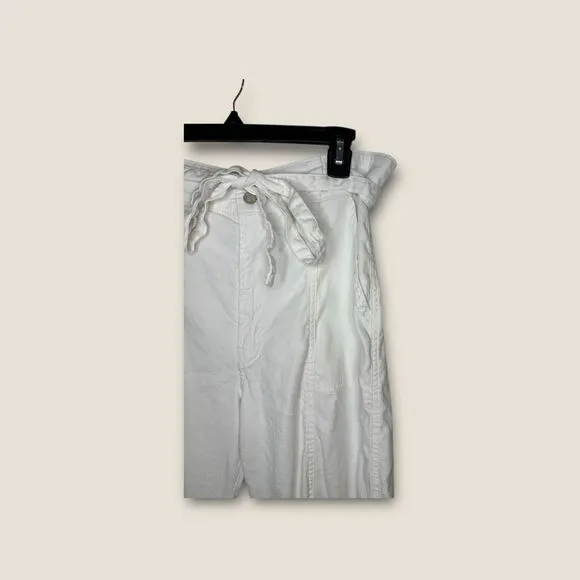 Hudson Jeans Tie Waist Wide Leg in White Size 31 NWOT