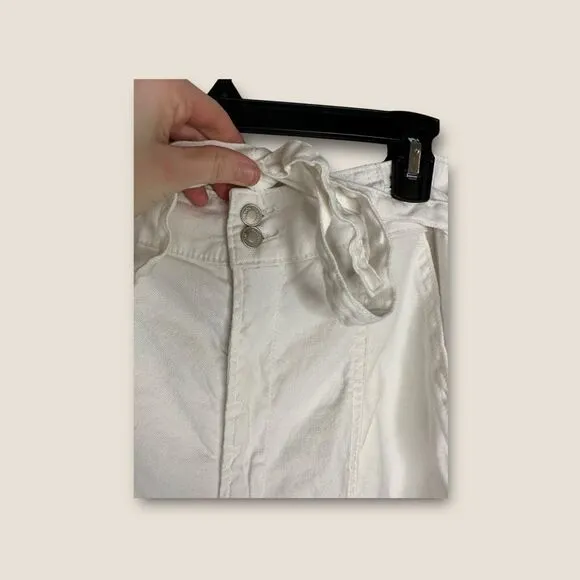Hudson Jeans Tie Waist Wide Leg in White Size 31 NWOT