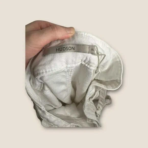 Hudson Jeans Tie Waist Wide Leg in White Size 31 NWOT
