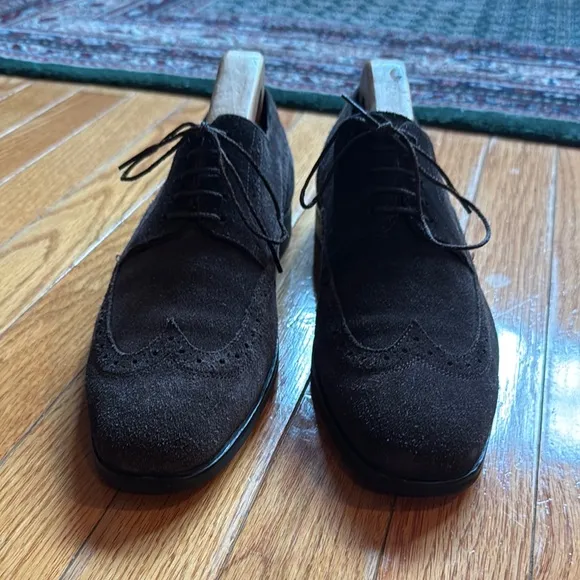 Hugo Boss Suede Wingtip Oxfords