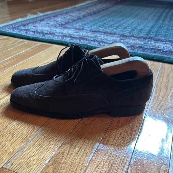 Hugo Boss Suede Wingtip Oxfords