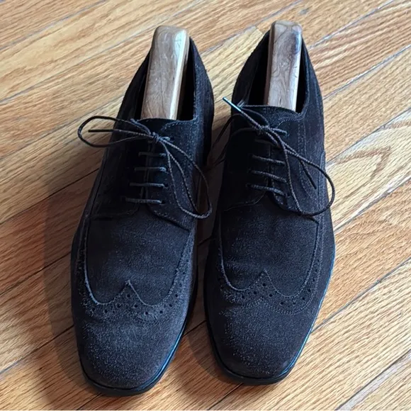 Hugo Boss Suede Wingtip Oxfords