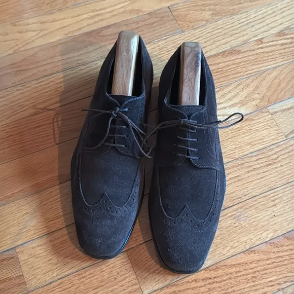 Hugo Boss Suede Wingtip Oxfords
