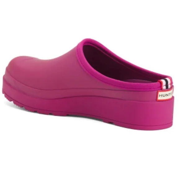 HUNTER Clogs Prismatic Pink Original Play Clogs Platform Waterproof NIB