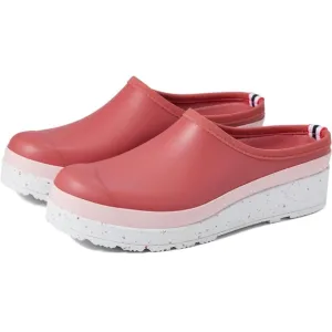 HUNTER Clogs Waterproof Speckled Sole Play Clogs Glenmore Rose Azalea Pink NIB