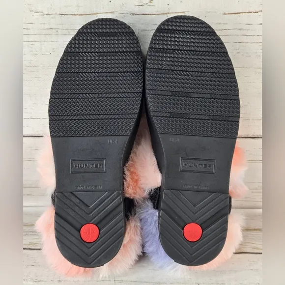 Hunter Faux Fur Tie Dye Slip-On Clogs