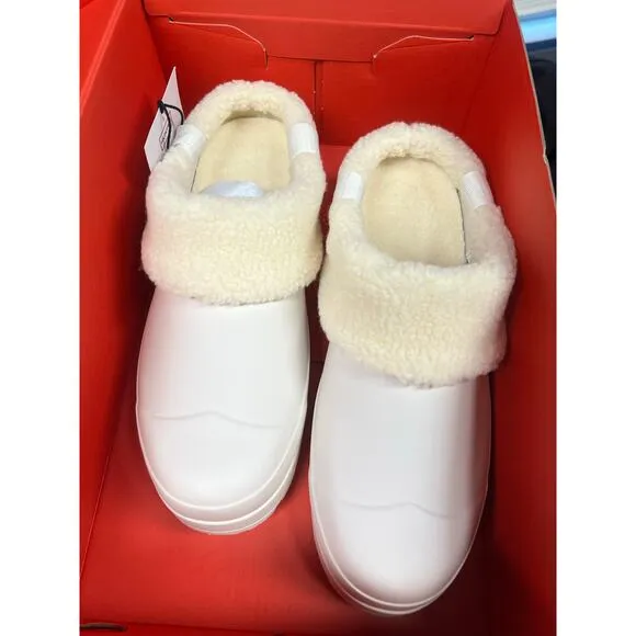 Hunter Original PLAY Insulated Clogs White Size 8 - New in Box