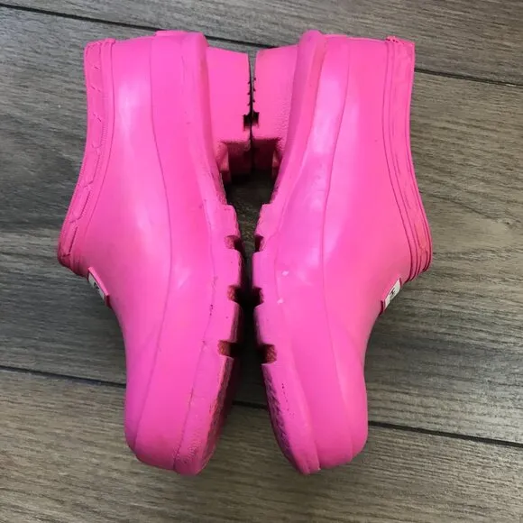 Hunter Pink Waterproof Clogs Little Girls 12/13‎ Rubber Outdoors Rain Camping