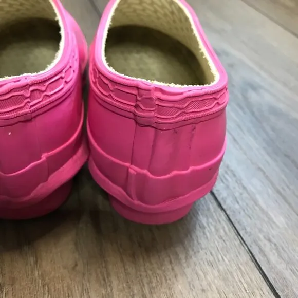 Hunter Pink Waterproof Clogs Little Girls 12/13‎ Rubber Outdoors Rain Camping