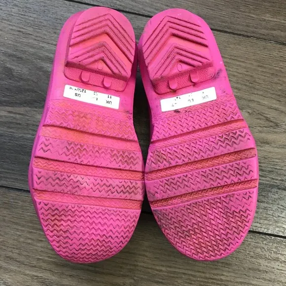 Hunter Pink Waterproof Clogs Little Girls 12/13‎ Rubber Outdoors Rain Camping
