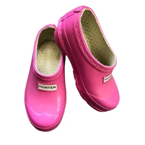 Hunter Pink Waterproof Clogs Little Girls 12/13‎ Rubber Outdoors Rain Camping