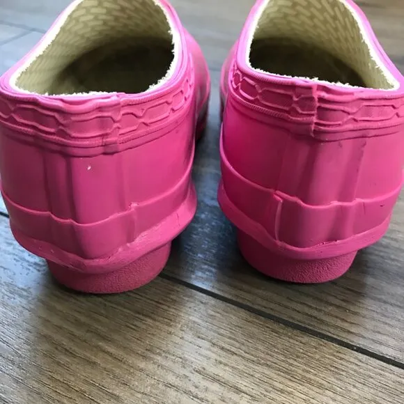 Hunter Pink Waterproof Clogs Little Girls 12/13‎ Rubber Outdoors Rain Camping
