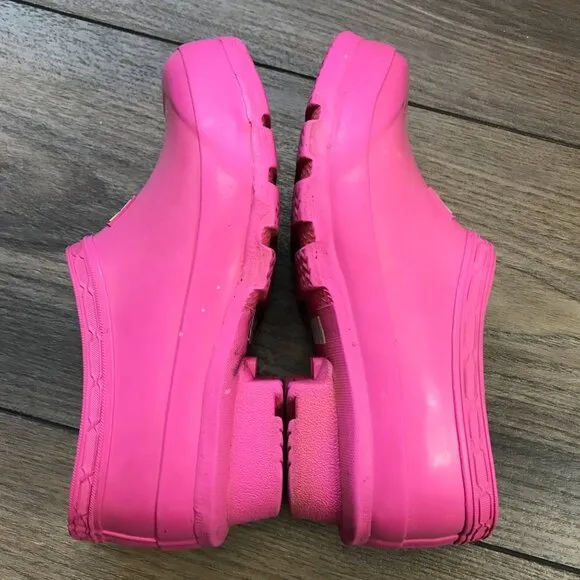 Hunter Pink Waterproof Clogs Little Girls 12/13‎ Rubber Outdoors Rain Camping