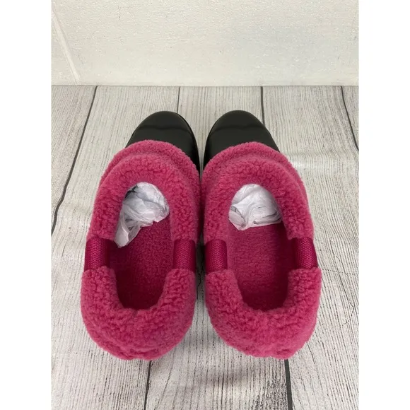 Hunter Play Sherpa Insulated Clogs - Black Pink - Comfortable Mules US 6