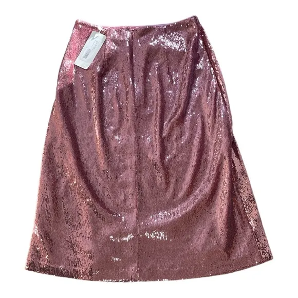 HVN Pink Sequin Wiona Slip Skirt Size 2