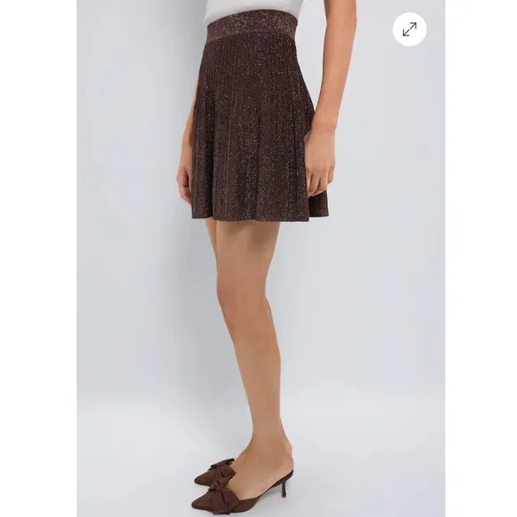 HYACINTH HOUSE Bronze Shimmer Sonia Mini Skirt