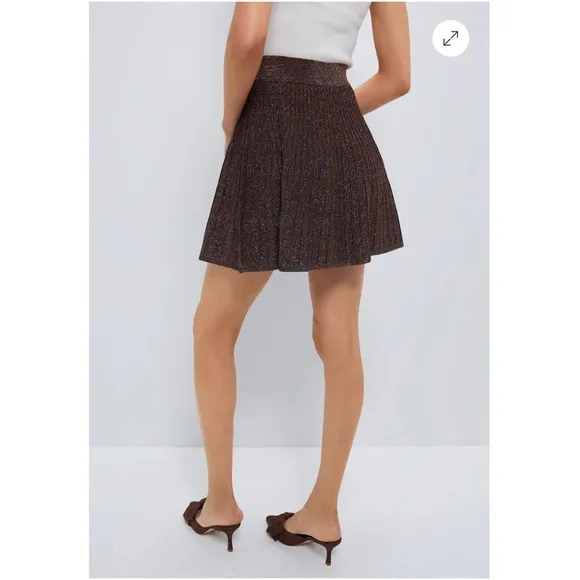HYACINTH HOUSE Bronze Shimmer Sonia Mini Skirt