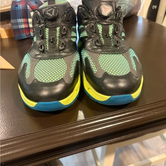 Iceberg Black and Green Athletic Shoes with Modern Sole