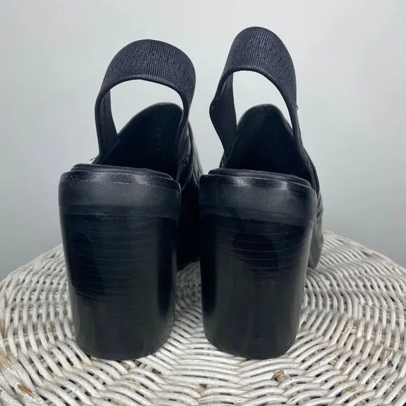 Intentionally Blank Womens Size 6 Moonbeam Embossed Leather Pointed Heel Mules