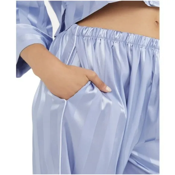 Intimately Free People Hazy Blue Pajama Party Sleep Set XS
