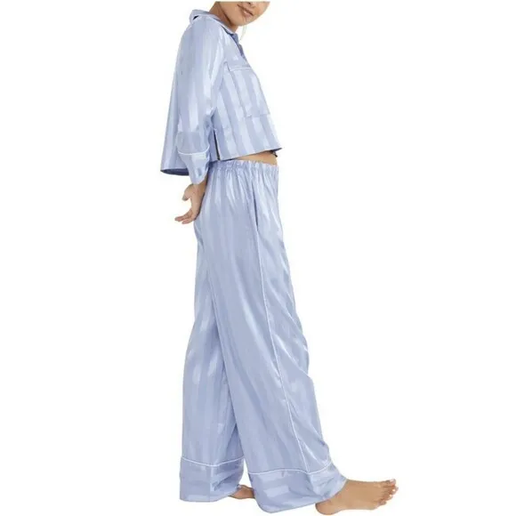 Intimately Free People Hazy Blue Pajama Party Sleep Set XS