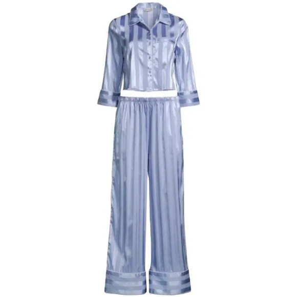 Intimately Free People Hazy Blue Pajama Party Sleep Set XS