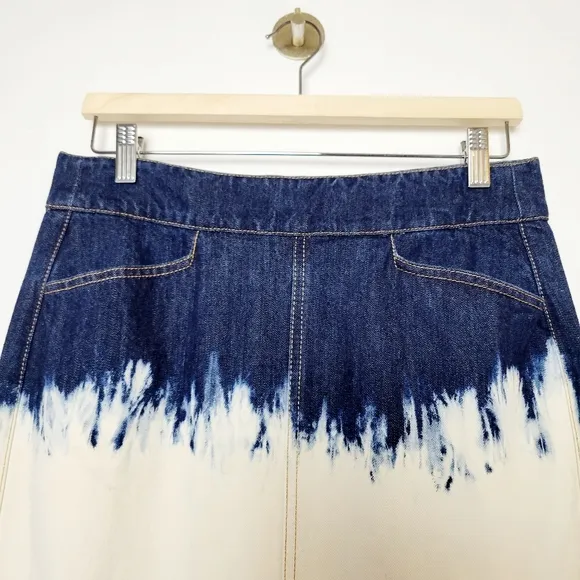 Isabel Marant Etoile Perrine Denim Skirt 8 Blue French Western Festival Cowgirl