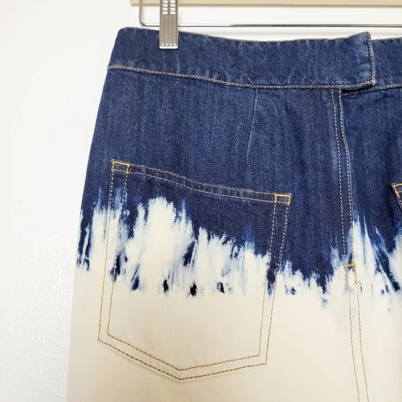 Isabel Marant Etoile Perrine Denim Skirt 8 Blue French Western Festival Cowgirl