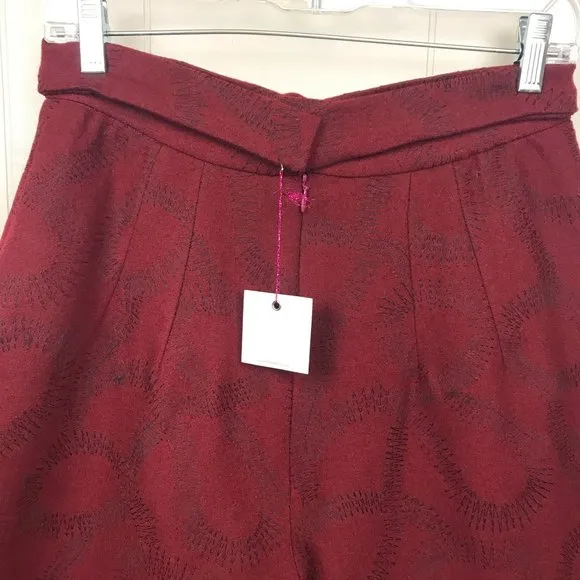 Italian Wool Blend High Waist Pinup Shorts Rocker Sailor Shorts Size Small