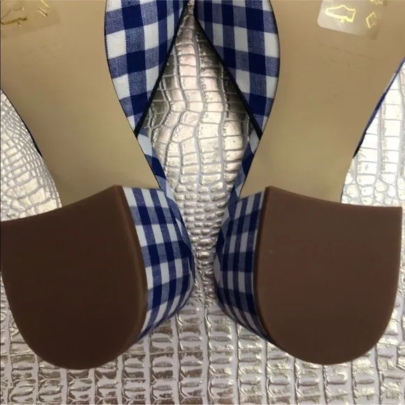 J. Crew All Day Mules (60MM) in Gingham Size 7.5