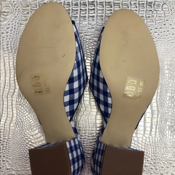 J. Crew All Day Mules (60MM) in Gingham Size 7.5