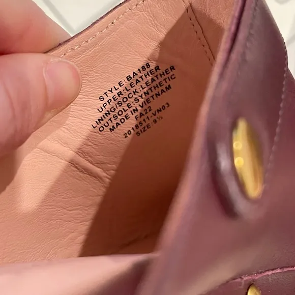 J. Crew Burgundy Leather Studded Mules