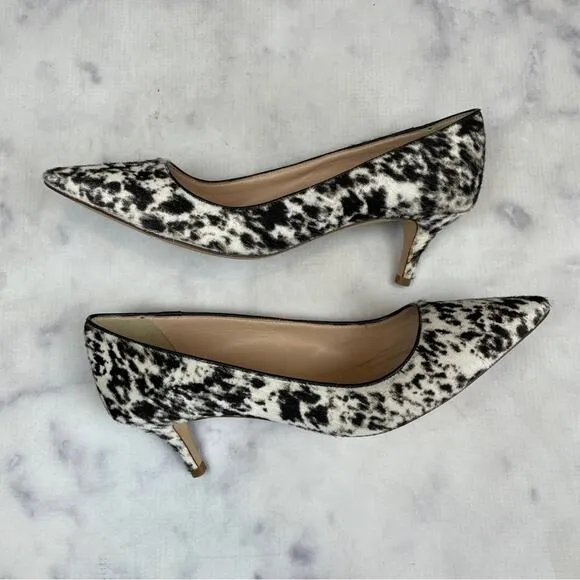 J. Crew Collection Dulci Spotted Fur Kitten Heel Pumps