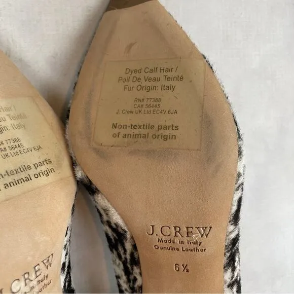 J. Crew Collection Dulci Spotted Fur Kitten Heel Pumps