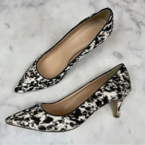J. Crew Collection Dulci Spotted Fur Kitten Heel Pumps