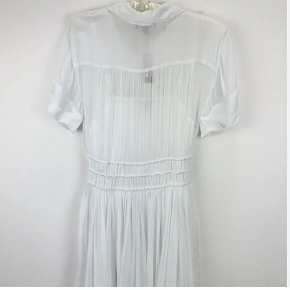 J. Crew Elena shirtdress in chiffon white NWT size 2