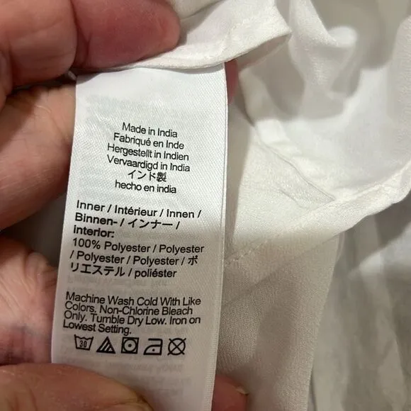J. Crew Elena shirtdress in chiffon white NWT size 2